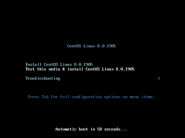 Instalación de CentOS Linux 8